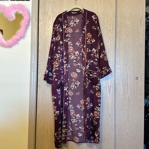 SATIN LONG ROBE / DUSTER CARDIGAN